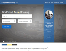 Tablet Screenshot of corporatehousing.com